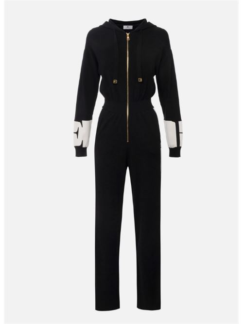 TUTA CON BANDE LUCIDE ELISABETTA FRANCHI | KT61S56E2EF3 Nero/Milk